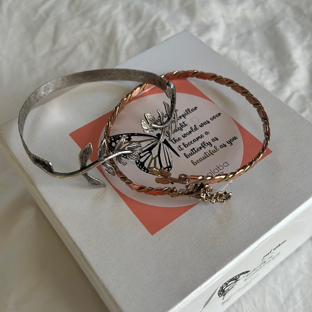 2 in 1 Leaf And Branch Arm Cuff Bracelets